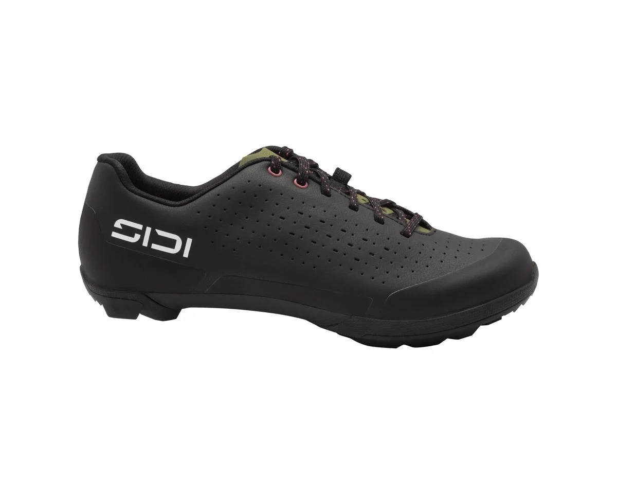 Sidi Asper Laces Gravel Shoes (Black/Olive Green) (44.5)